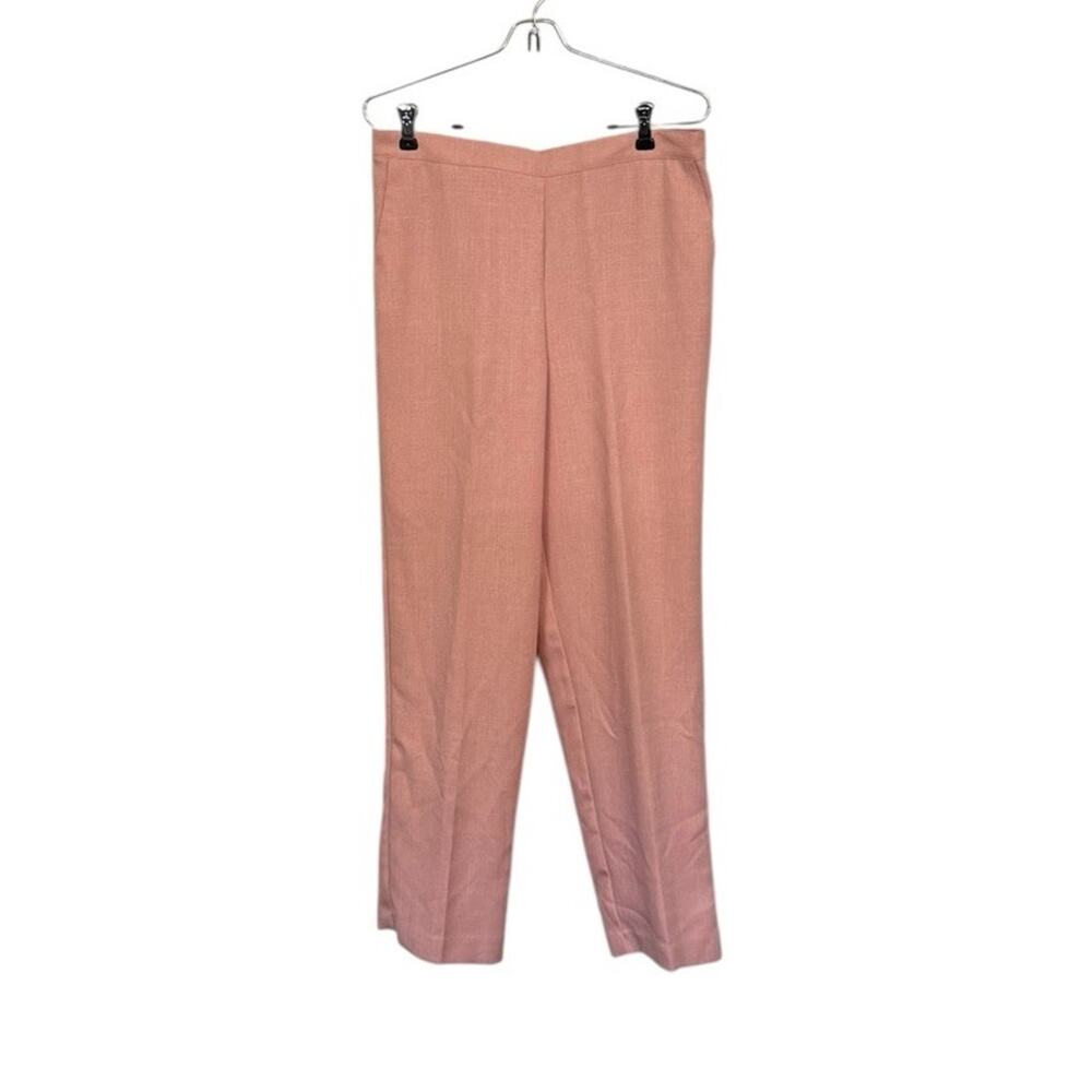 Alfred Dunner Size 12 Women’s Pants Pull On Elastic Waistband Salmon Pink